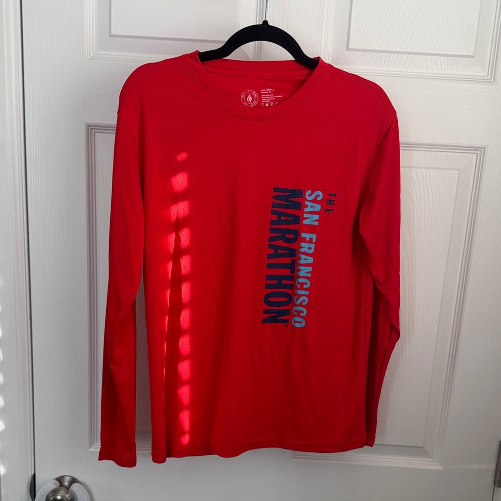 Red San Francisco Marathon Long Sleeve Shirt 2015